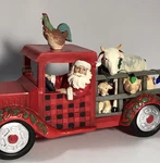 Jim Shore "country Christmas Cargo" Santa Driving Truck Figurine New Box. Fixed Price $51.95.