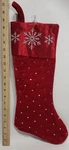 Holiday Time Quilted Velvet Christmas Stocking Red 20". Fixed Price $18.99.