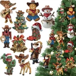 Patelai 40 Pcs Western Christmas Ornament Wooden Red, Green, Silver, Gold. Fixed Price $20.57.