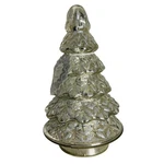 Holiday Traditions Silver Glitter Light Up Art Glass 10.5IN Christmas Tree. Fixed Price $29.99.