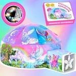 W&o Enchanted Aerodome With Led Lights - Inflatable Princess Castle For Kids Age. Fixed Price $60.95.