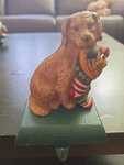 Eddie Bauer Golden Retreiver W/ Stocking 4.5" Cast Iron Hanger. Fixed Price $39.99.