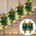 Lyrow Pack Christmas Artificial Swags 24" Xmas The Cordless Prelit Stairway.... Fixed Price $91.75.