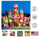 Giant 13.5 Ft Candy Castle Inflatable With Rotating Lights - Christmas Decor. Fixed Price $371.44.
