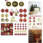 Christmas Ball Ornaments Set 44 Pcs Shatterproof Holiday Tree Decorations. Fixed Price $25.83.