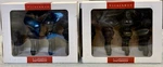 2 New Boxes Of Vickerman 7" Black Glitter Sequin 4-FINISH Finial Ornament 16PC. Fixed Price $29.99.