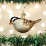 Old World Christmas White Crowned Sparrow Bird Glass Ornament 16124. Fixed Price $17.88.