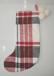 Joanna Gaines Christmas Stocking 21" Red Plaid Hearth Hand Magnolia Target India. Fixed Price $12.68.