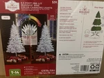 Holiday Time 6.5' Pre-lit White Madison Pine Artificial Christmas. Fixed Price $40.00.
