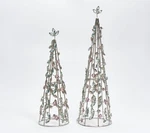 Martha Stewart Set Of 2 Jeweled Cone Trees. Fixed Price $64.98.