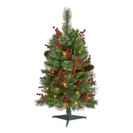 Nearly Natural 3FT Norway Mixed Pine Christmas Tree W/ 50 Clear Led Lights. Fixed Price $68.99.