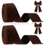 Lyrow Rolls Christmas Velvet Ribbon 2.5" Wired For Wreaths Crafts Decor. Fixed Price $62.38.