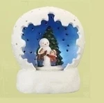 Roman 4" B/o Led Lighted Snowman & Child Scene Table Top Christmas Dome. Fixed Price $16.49.