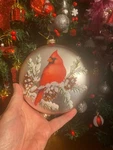Raz Imports Christmas Cardinal Disc Ornament 4524943. Fixed Price $12.50.