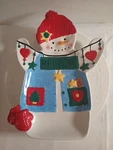 Hallmark Snowman Believe Candy Dish Holiday Christmas Serving Tray. Fixed Price $8.99.