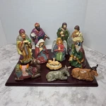Vintage Nativity Set Home For The Holidays Ceramic Porcelain Large 12 Piece. Fixed Price $36.00.