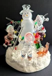 Vtg Heritage Mint Led Holiday Ice Sculpture Lets Build Snowman Color Changing. Fixed Price $43.00.