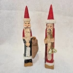 Vintage Figurines Elongated Old World Santas Rustic Christmas Holiday Bell. Fixed Price $12.25.