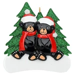 Maxora Personalized Couple Christmas Ornament 2024 - Black Bear Family Of O.... Fixed Price $22.02.