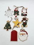 Darice Flat Painted Wooden Christmas Ornaments 8 Pc New. Fixed Price $9.99.