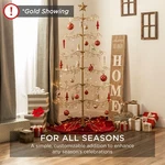 Christmas Tree Wrought Iron 6 Ft. Gold Unlit , SKY5990 New In Box. Fixed Price $75.00.