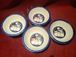 Snowman Family 7" Soup/cereal Bowl. Set Of 4. Stoneware.. Fixed Price $17.99.