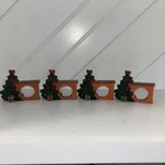 Lot Of 4 Reed Resin Holiday Napkin Holders Christmas Tree Fireplace Taiwan 3. Fixed Price $13.99.
