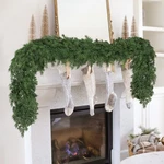Christmas Garland Soft Bendable Realistic Artificial Cedar Pine Green Xmas Ma.... Fixed Price $49.79.