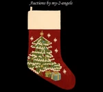 New Pottery Barn Christmas Tree Classic Crewel Embroidered Stocking Name Mono. Fixed Price $79.95.