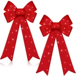 Pcs Christmas Led Wreath Bow Large 24 12 Inch Xmas Lighted Christm.... Fixed Price $55.99.