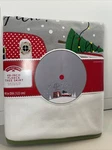 Holiday Time Christmas Oh What Fun Fleece Tree Skirt Camping Gray White 48". Fixed Price $20.00.