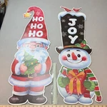Christmas Yard Signs Santa Snowman Joy Outdoor Holiday Decoration. Fixed Price $12.99.