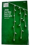 Home Accents Holiday 200-LED Icicle Lights Cool White Wire Dome Wedding New. Fixed Price $24.99.