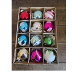Target Glass Ball Bauble Ornaments, Multicolor, 12-COUNT Set, Christmas. Fixed Price $15.00.