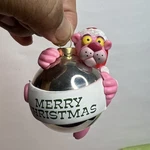 Pink Panther Christmas Ornament 1984 Very Rare Vintage Mint Silver Ball. Fixed Price $28.76.