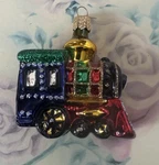 Vintage Old World Christmas Small Locomotive Train Glass Ornament 2001. Fixed Price $10.00.