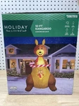 Holiday Living 10 Kangaroo With Joey & Candy Cane Air Blown Inflatable New. Fixed Price $100.00.