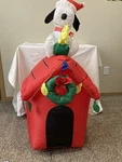 Gemmy Airblown Inflatable Snoopy & Woodstock Christmas 4 Ft Led Lights Decor. Fixed Price $45.00.