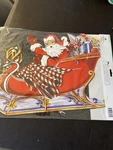 Vintage Reproduction Christmas Santa & Sleigh Cutouts Party Supplies Decorations. Fixed Price $10.77.