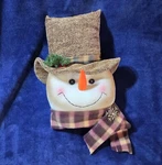 Large 18" L, 11" Plush Snowman Top Hat And Scarf Door/wall Hanging Winter. Fixed Price $10.99.