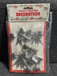 Vintage 1981 Mccrory Novelty Christmas Decoration Ornaments 6 Silver Ribbons *rd. Fixed Price $9.99.