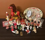 Vintage Christmas Ornament Lot & Variety Holiday Decor Santa Rudolph Toy Soldier. Fixed Price $23.00.