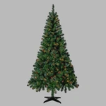 6.5FT Pre-lit Christmas Canaan Fir Tree With 300 Multicolor Lights At Home. Fixed Price $62.99.