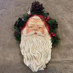 Silvestri Paper Mache Old World Santa Face Wall Hanging Ornaments Christmas. Fixed Price $22.50.