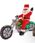 Christmas Masters 6FT Yard Inflatable Santa Claus Riding Motorcycle No Light. Fixed Price $85.50.