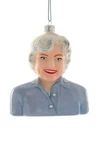 Betty White Glass Glittered Christmas Ornament, 4.75" Tall, By Cody Foster. Fixed Price $17.95.