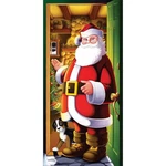 Beistle Santa Door Cover Plastic Multicolor 30 Inches Functional Holiday. Fixed Price $16.10.