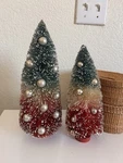Bethany Lowe Ombr Bottle Brush Christmas Tree Pair Of 2 13 And 11. Fixed Price $49.99.