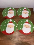 4 Hallmark Inc Happy Munching Santa Christmas Cookie Plates & 8. Fixed Price $21.12.