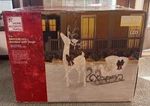 Home Accents Holiday 5FT Motion Led Reindeer W Sleigh Box Tested Excellent. Fixed Price $339.99.